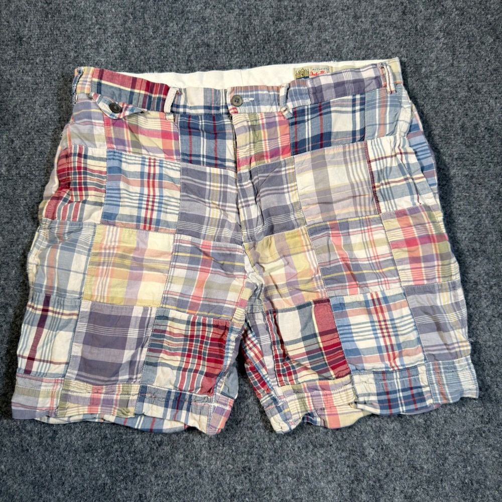 Authentic India Madras Vintage Polo Ralph Lauren Patchwork Plaid Shorts Mens 33